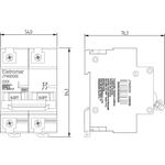 JTW2125E - Disjuntor IEC, 2 Polos 125A, Curva C, 6kA (E89021)