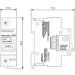 MUVW180E - Disjuntor Monopolar IEC (1 Polo), 80A, Curva C, 10kA (E89904)