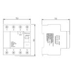 J6D4100P - Interruptor Diferencial, 4 Polos, Classe AC, 100A, 6kA 30mA (E90370)