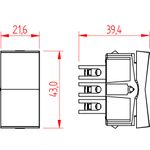 Módulo Interruptor Paralelo 10A/250Vca Engate Convencional Branco Brilho (80002)