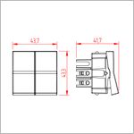 Módulo Interruptor Intermediário 10A/250Vca Engate Convencional Branco Fosco (80104)