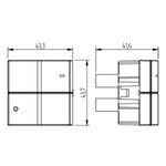Módulo Interruptor Bipolar 25A/250Vca Engate Convencional Preto Brilho (85046)