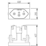 1 Módulo Tomada 2P+T 20A, 250Vca Engate Convencional Preto Brilho (39599)