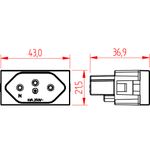 Módulo Tomada 2P+T 10A/250Vca Engate Convencional Branco Fosco (39689)