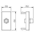 Módulo com Conector Coaxial para TV/Vídeo Preto Brilho (85050)