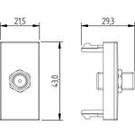 Módulo com Conector Coaxial para TV/Vídeo Branco Fosco (80117)