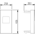 Módulo Visor para RJ11 Preto Brilho (85047)