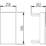 Módulo Visor Cego Preto Brilho (85048)