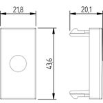 Módulo Visor com Furo para TV/Vídeo Preto Brilho (85049)