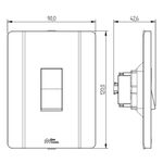 1 Interruptor Simples 10A/250Vca Engate Rápido com placa Vertical Rapid Branca (86003)