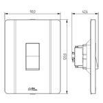 1 Interruptor Paralelo 10A/250Vca Engate Rápido com placa Vertical Rapid Branca (86004)