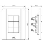3 Interruptores Paralelos 10A/250Vca Engate Rápido com placa Rapid Branca (86015)