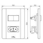 1 Interruptor Paralelo + 1 Tomada 2P+T 10A/250Vca Engate Rápido com placa Rapid Branca (39528)