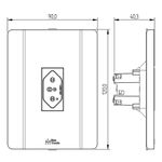 1 Tomada 2P+T 20A, 250Vca Engate Convencional com placa Vertical Rapid Branca (39573)