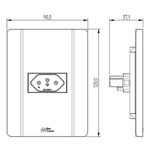 1 Tomada 2P+T 10A/250Vca Engate Convencional com placa Horizontal Rapid Branca (39586)