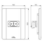 1 Tomada 2P+T 10A/250Vca Engate Rápido com placa Horizontal Rapid Branca (39533)
