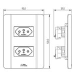 2 Tomadas 2P+T 10A/250Vca Engate Rápido com placa Rapid Branca (39548)