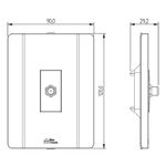 1 Conector Coaxial para Antena com placa Vertical Rapid Branca (86021)