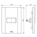 1 Interruptor Paralelo 10A/250Vca Engate Rápido com placa Horizontal Rapid Preta (85006)