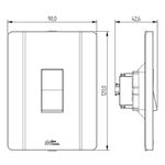 1 Interruptor Simples 10A/250Vca Engate Rápido com placa Vertical Rapid Preta (85007)