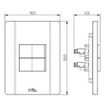 2 Interruptores Simples 10A/250Vca Engate Rápido com placa Rapid Preta (85013)
