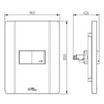1 Pulsador Campainha 10A/250Vca Engate Rápido com placa Horizontal Rapid Preta (85012)