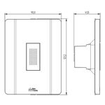 1 Campainha Bivolt 110/220Vca 80dB com placa Vertical Rapid Preta (85027) - Linha Rapid Preta