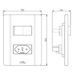 1 Interruptor Paralelo + 1 Tomada 2P+T 10A/250Vca Engate Convencional com placa Rapid Preta (39594)