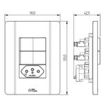 2 Interruptores Simples + 1 Tomada 2P+T 10A/250Vca Engate Rápido com placa Rapid Preta (39538)
