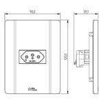 1 Tomada 2P+T 10A/250Vca Engate Rápido com placa Horizontal Rapid Preta (39534)