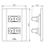 Tomada Dupla 2P+T 20A/250Vca com Placa Rapid Preta, Engate Convencional (39578)