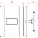 Interruptor Paralelo 10A/250Vca com Placa Horizontal Prisma, Engate Convencional (84002H)