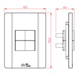 1 Interruptor Simples + 1 Interruptor Paralelo 10A/250Vca Engate Convencional com placa Prisma (84012)