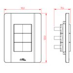 3 Interruptores Simples 10A/250Vca Engate Convencional com placa Prisma (84017)