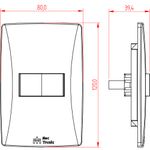 1 Interruptor Paralelo 10A/250Vca Engate Convencional com placa Horizontal Petra (81002H)
