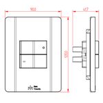 1 Interruptor Bipolar Simples 10A/250Vca Engate Convencional com placa Prisma (84009) - Linha Prisma
