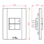 1 Interruptor Bipolar Paralelo 10A/250Vca Engate Convencional com placa Prisma (84010) - Linha Prisma