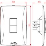 1 Interruptor Simples 10A/250Vca Engate Convencional com placa Vertical Petra (81001V)