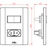 1 Interruptor Paralelo + 1 Tomada 2P+T 10A/250Vca Engate Convencional com placa Prisma (39086)