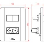 1 Interruptor Paralelo 10A + Tomada 2P+T 20A, 250Vca Engate Convencional com placa Prisma (39235)