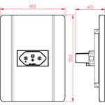 Tomada 2P+T 20A, 250Vca Engate Convencional com placa Horizontal Prisma (39080)