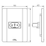 Tomada 2P+T Vermelho 20A, 250Vca Engate Convencional com placa Horizontal Prisma (39255)