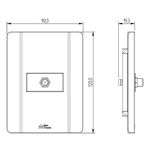 1 Conector Coaxial para Antena com placa Horizontal Prisma (84023H)