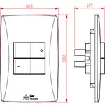 1 Interruptor Bipolar Simples 10A/250Vca Engate Convencional com placa Petra (81018)