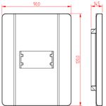 Placa 4X2 para 1 Módulo Horizontal Prisma (83001H)