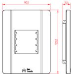 Placa 4X2 para 2 Módulos Prisma (83002)