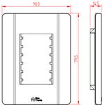 Placa 4X2 para 3 Módulos Prisma (83003)
