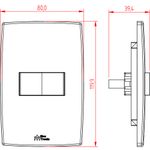 1 Interruptor Simples 10A/250Vca Engate Convencional com placa Horizontal Mec-Plus (81100)