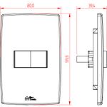 1 Interruptor Paralelo 10A/250Vca Engate Convencional com placa Horizontal Mec-Plus (81102)