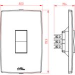 1 Interruptor Paralelo 10A/250Vca Engate Convencional com placa Vertical Mec-Plus (81103)